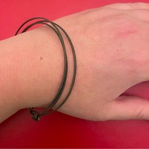 🐺 NWOT Unisex Layered Wire Metal Bracelet Cyberpunk Goth Alternative Jewelry 🐺